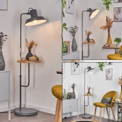 Lampadaire Pourrier Anthracite, Ecru, 1 Lumiere