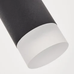 Lampadaire Pousseline Led Noir, 1 Lumiere