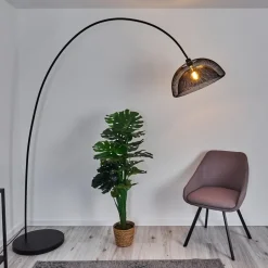 Lampadaire Pralo Noir, 1 Lumiere
