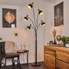 Lampadaire Pretoria Vieux Laiton, Noir, 5 Lumieres