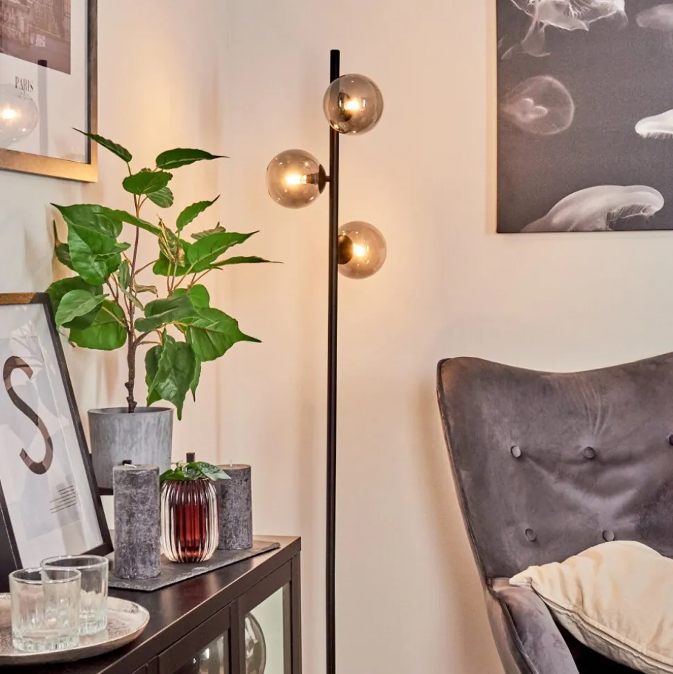 Lampadaire Remaisnil Noir, 3 Lumieres