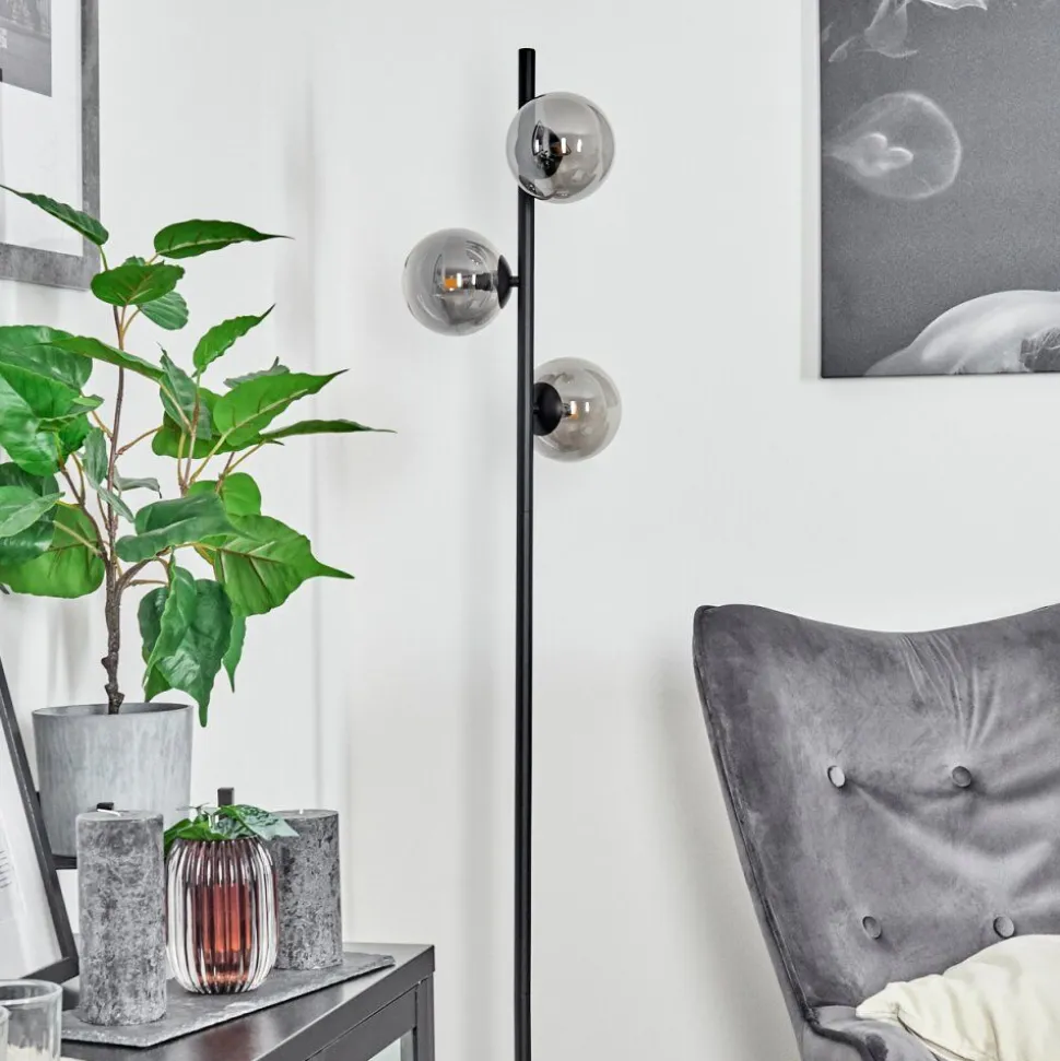 Lampadaire Remaisnil Noir, 3 Lumieres