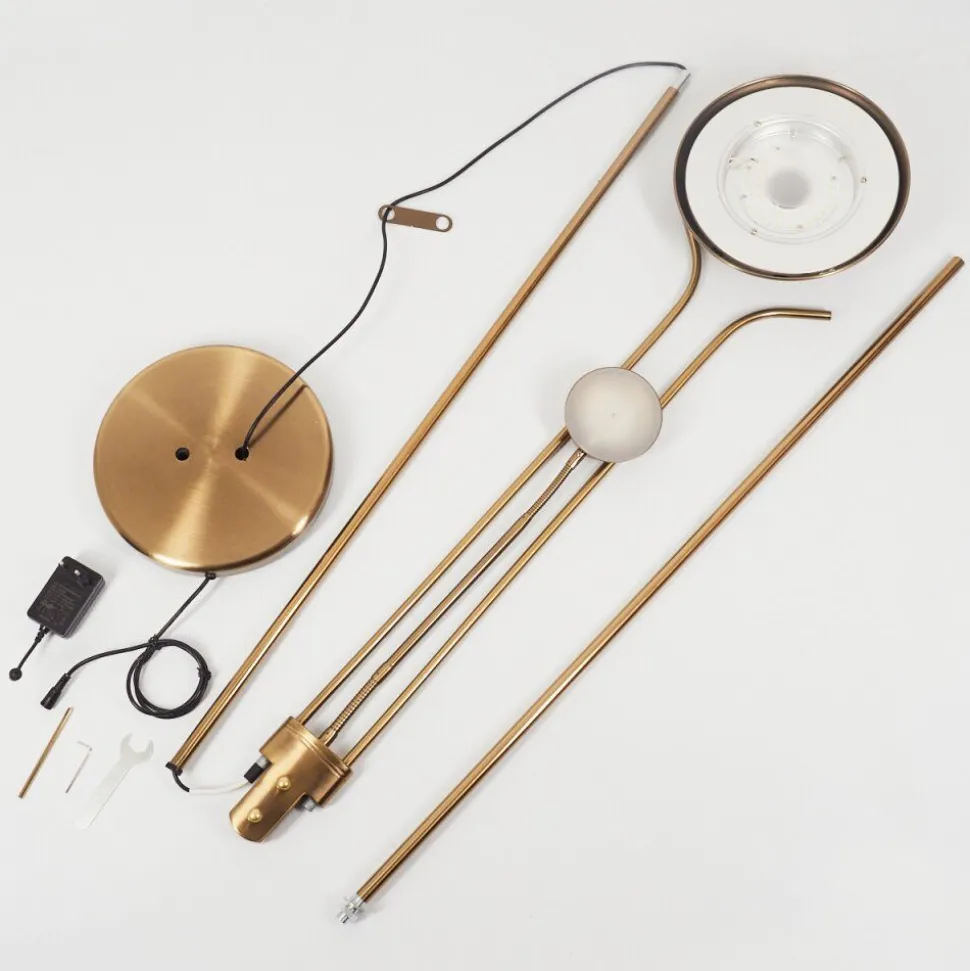 Lampadaire Rom Led Laiton, 2 Lumieres