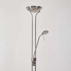 Lampadaire Rom Led Nickel Mat, 2 Lumieres