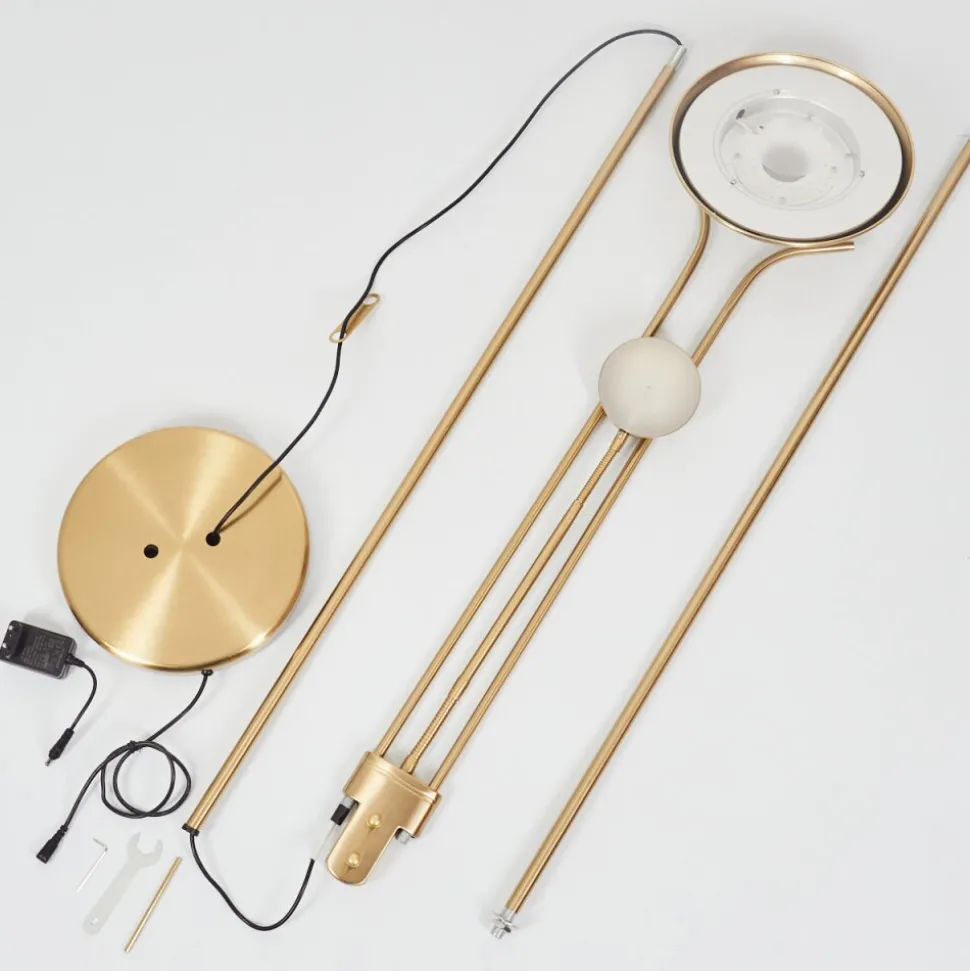 Lampadaire Rom Led Vieux Laiton, 2 Lumieres