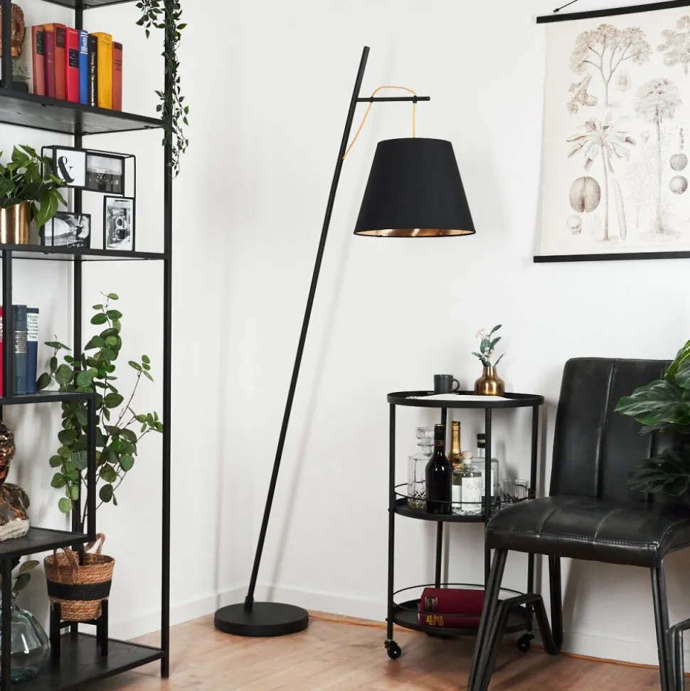 Lampadaire Saillon Noir, 1 Lumiere