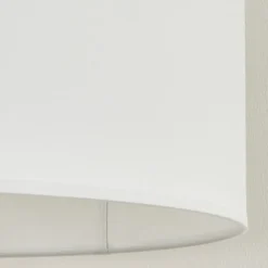Lampadaire Saladillo Bois Fonce, Blanc, 1 Lumiere