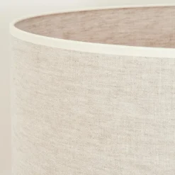 Lampadaire Saladillo Bois Fonce, Blanc, 1 Lumiere