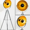 Lampadaire Saturn Chrome, Noir, 1 Lumiere