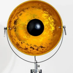 Lampadaire Saturn Chrome, Noir, 1 Lumiere