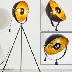 Lampadaire Saturn Noir, 1 Lumiere