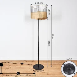 Lampadaire Shalo Noir, 1 Lumiere