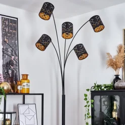 Lampadaire Tallaboa Noir, 5 Lumieres