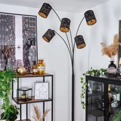 Lampadaire Tallaboa Noir, 5 Lumieres