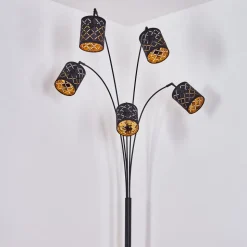 Lampadaire Tallaboa Noir, 5 Lumieres