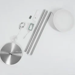 Lampadaire Theron Led Nickel Mat, 1 Lumiere, Telecommandes