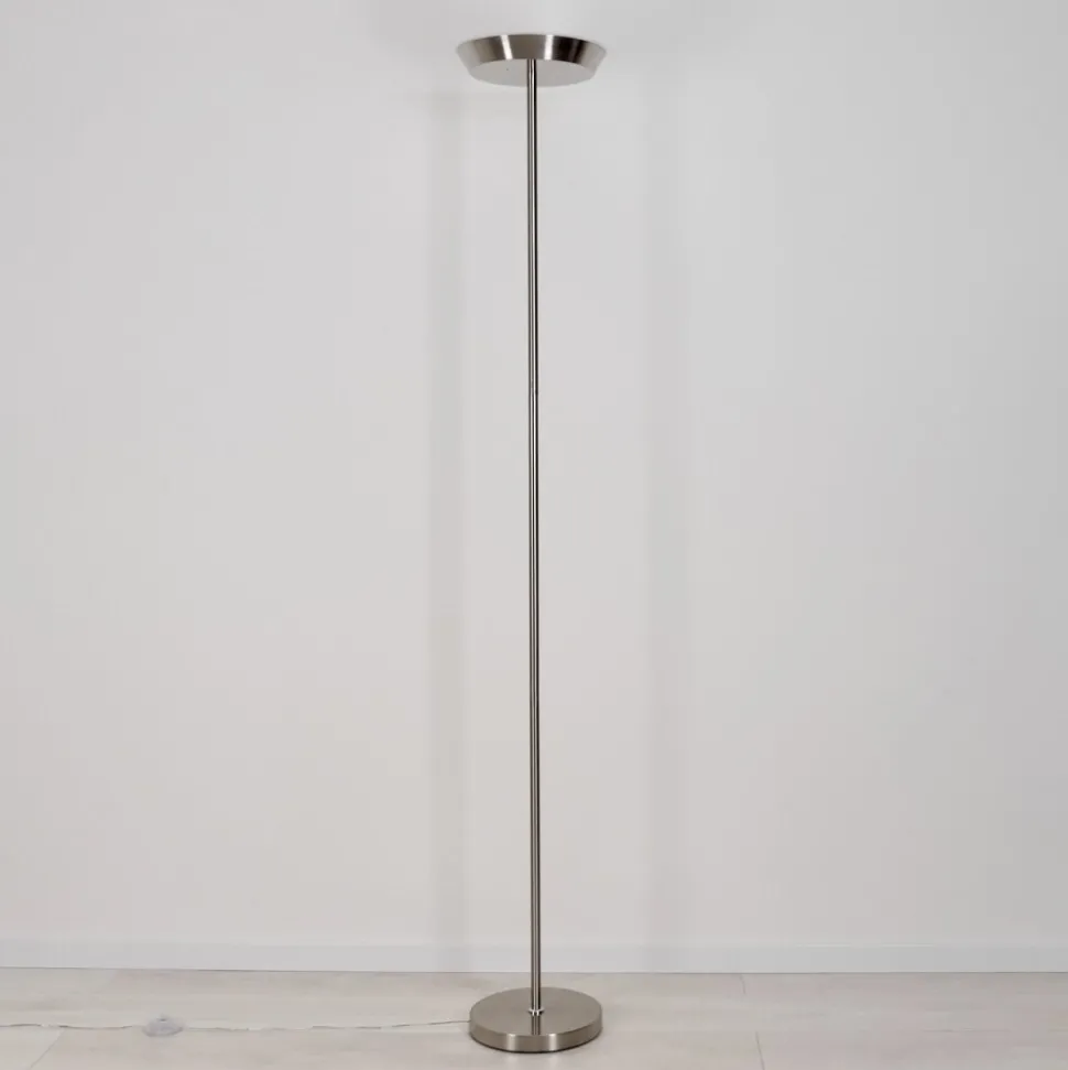 Lampadaire Theron Led Nickel Mat, 1 Lumiere, Telecommandes