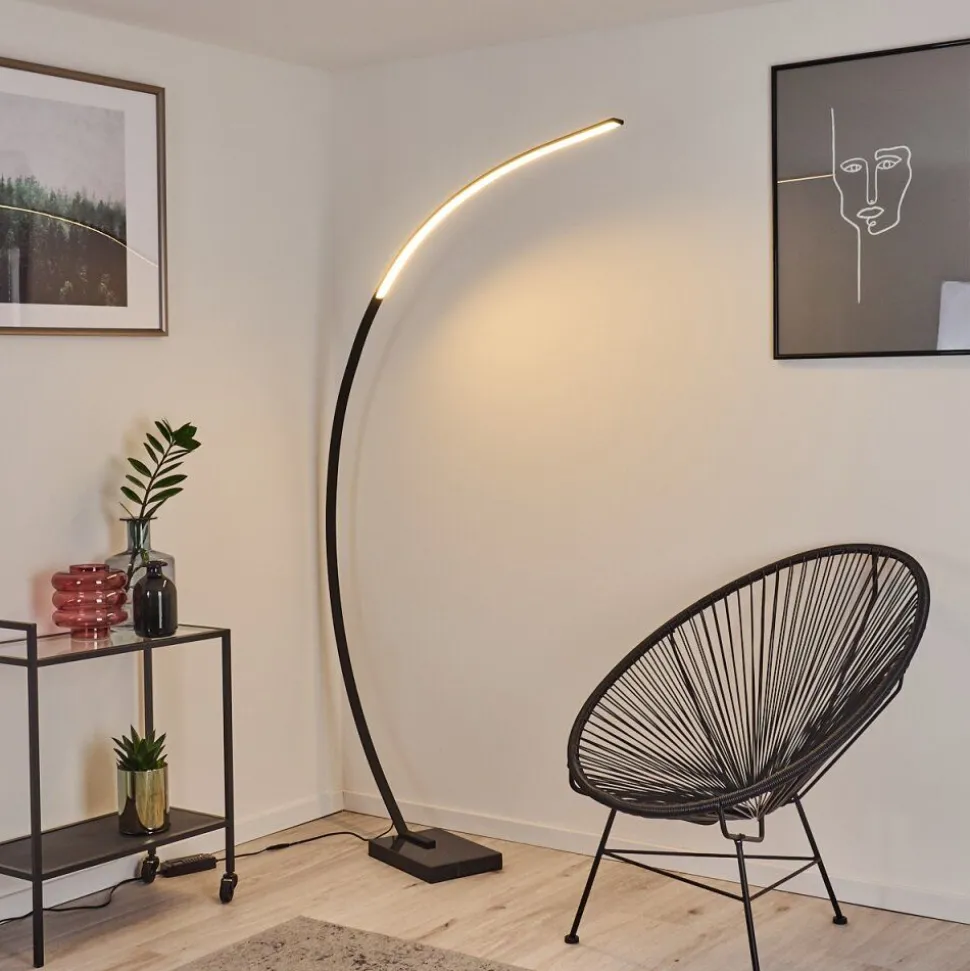 Lampadaire Tobillos Led Noir, 1 Lumiere