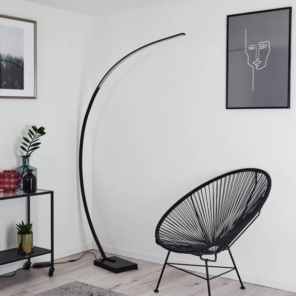 Lampadaire Tobillos Led Noir, 1 Lumiere