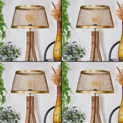 Lampadaire Tomaca Laiton, Ecru, 1 Lumiere