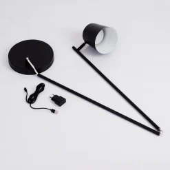 Lampadaire Tontolos Led Noir, 1 Lumiere