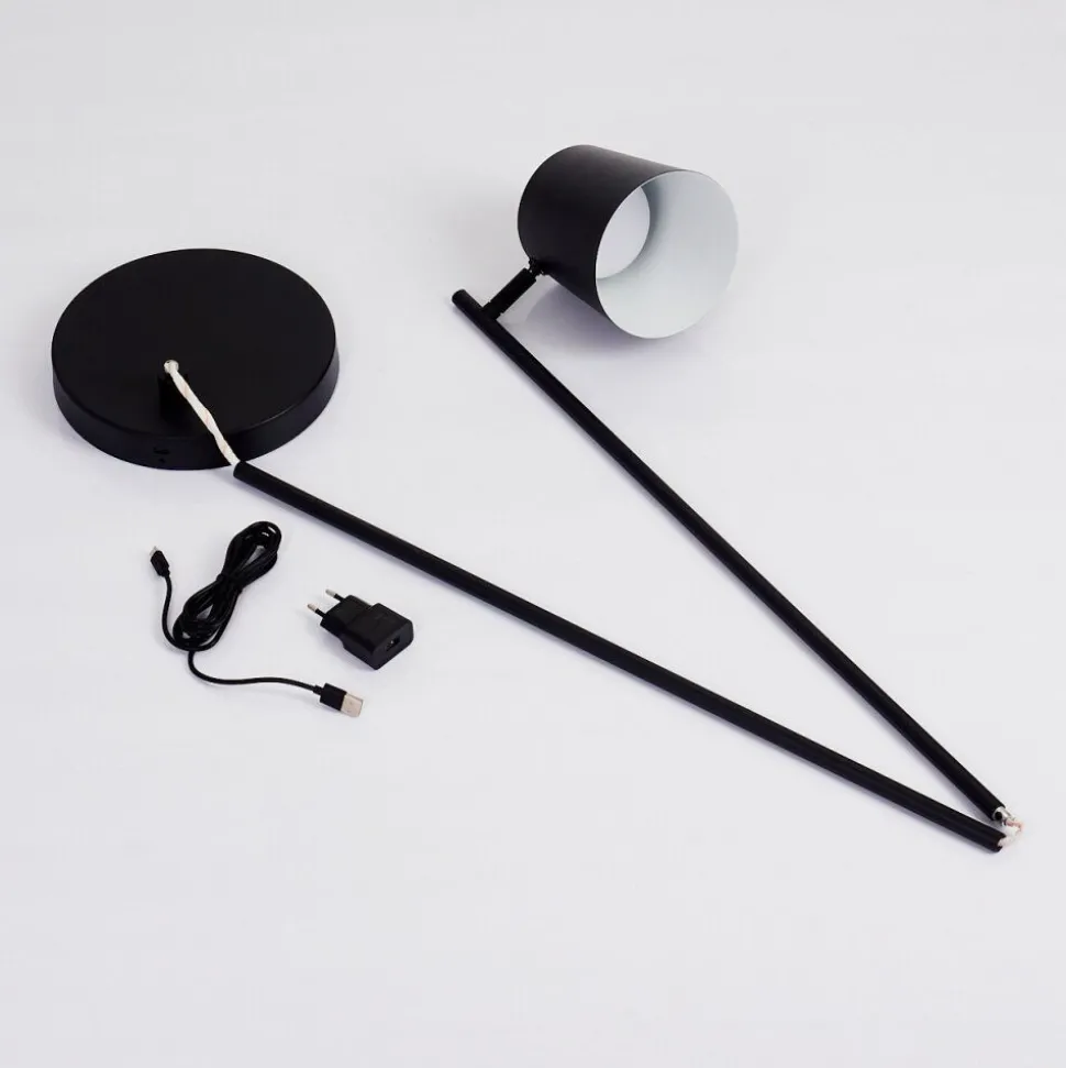 Lampadaire Tontolos Led Noir, 1 Lumiere