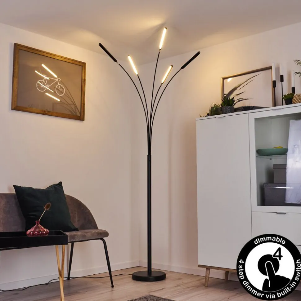 Lampadaire Totara Led Noir, 5 Lumieres