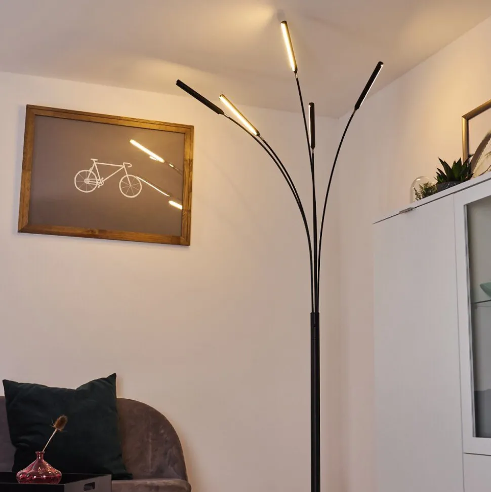 Lampadaire Totara Led Noir, 5 Lumieres