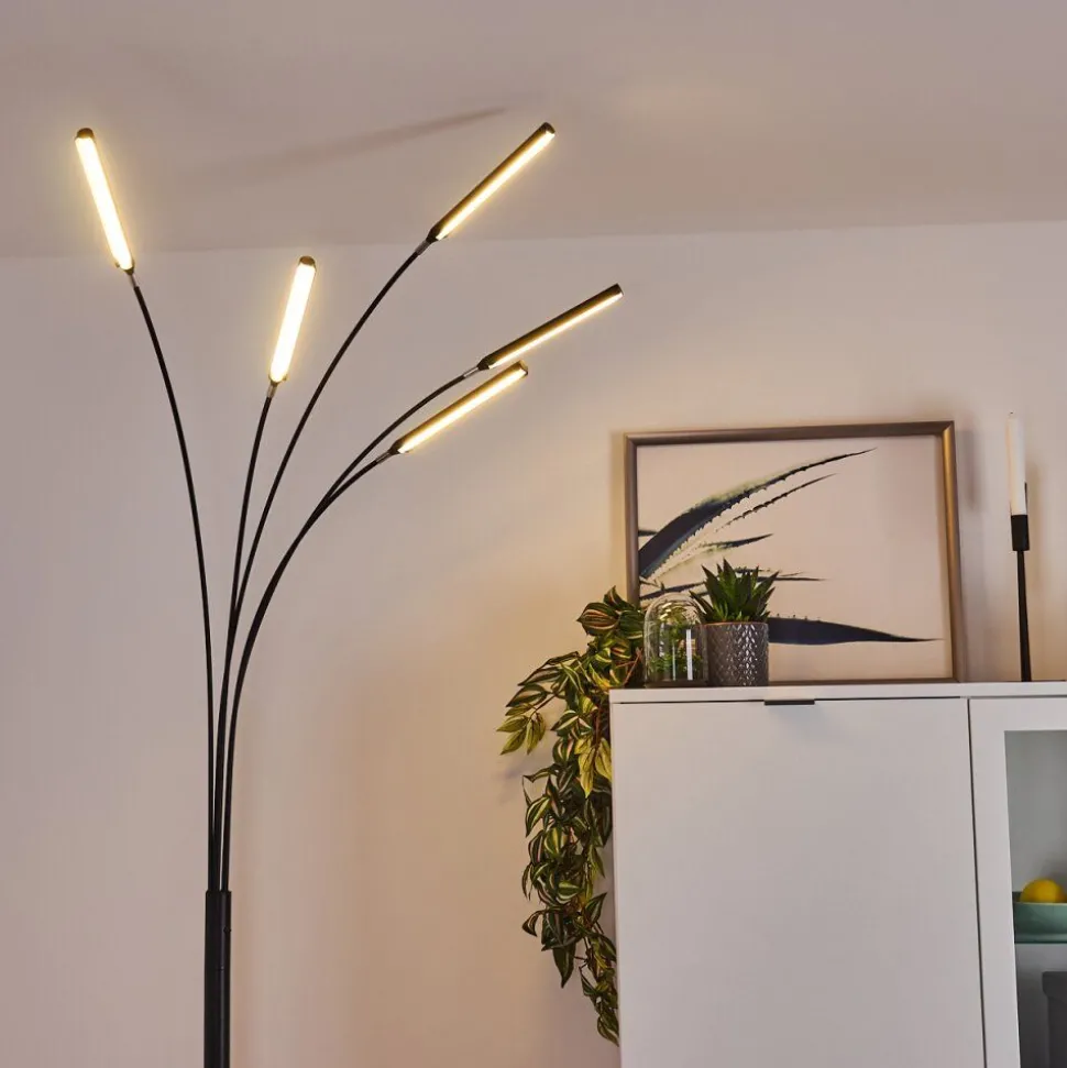 Lampadaire Totara Led Noir, 5 Lumieres