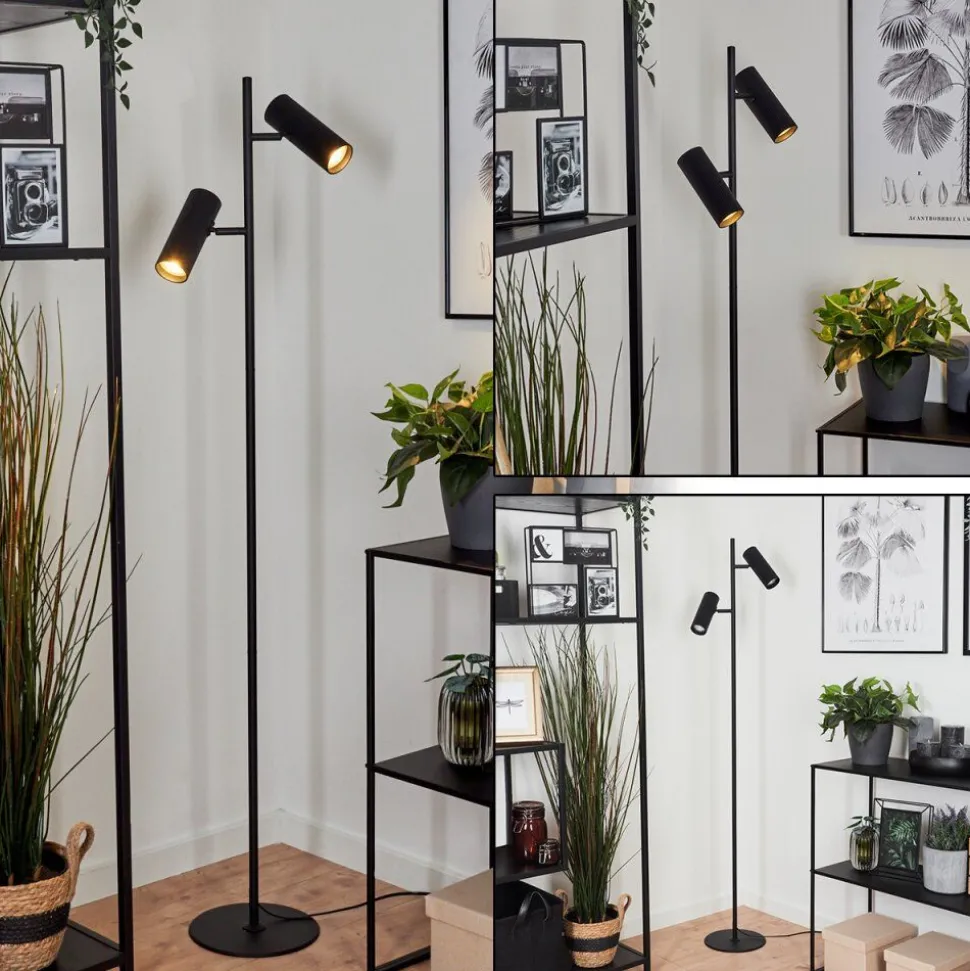 Lampadaire Trutielle Noir, 2 Lumieres