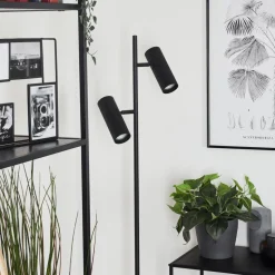 Lampadaire Trutielle Noir, 2 Lumieres
