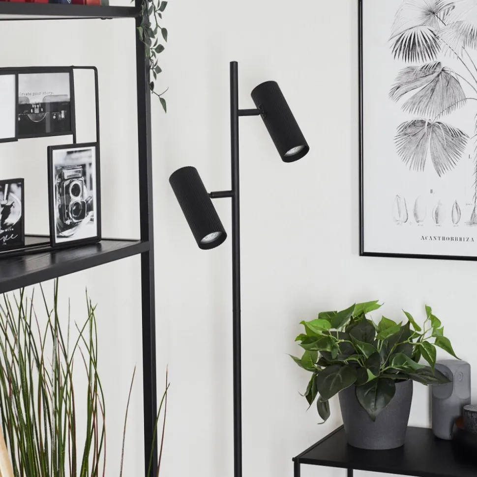 Lampadaire Trutielle Noir, 2 Lumieres