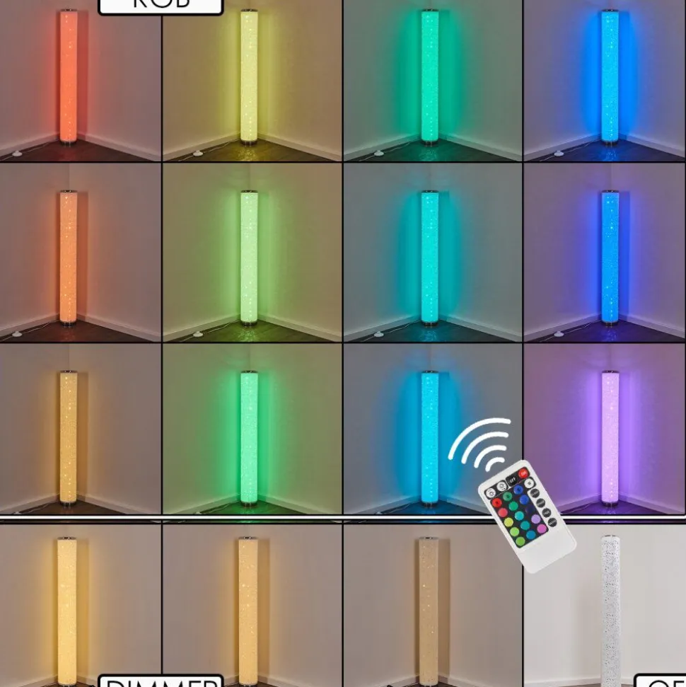 Lampadaire Tumba Led Blanc, 1 Lumiere, Telecommandes, Changeur De Couleurs