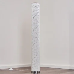 Lampadaire Tumba Led Blanc, 1 Lumiere, Telecommandes, Changeur De Couleurs