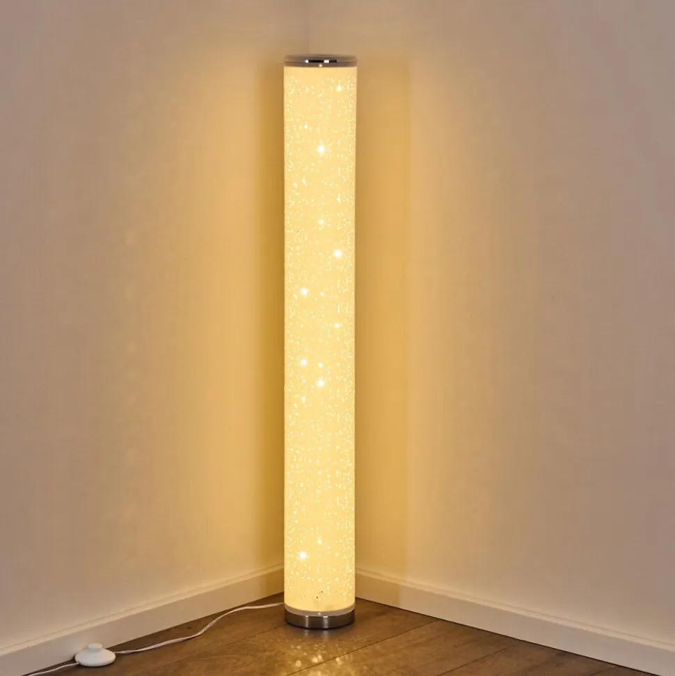 Lampadaire Tumba Led Blanc, 1 Lumiere, Telecommandes, Changeur De Couleurs