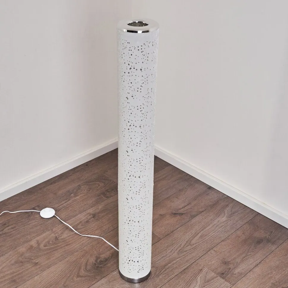 Lampadaire Tumba Led Blanc, 1 Lumiere, Telecommandes, Changeur De Couleurs