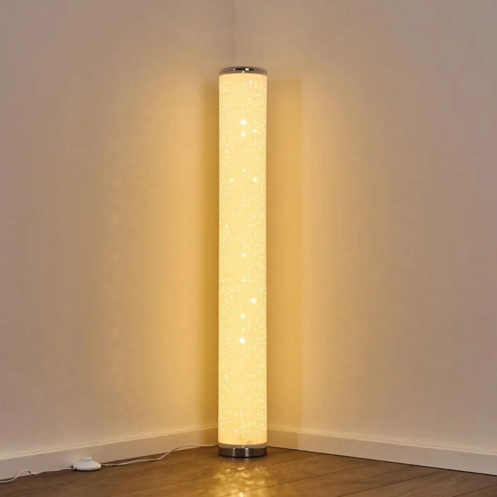 Lampadaire Tumba Led Blanc, 1 Lumiere, Telecommandes, Changeur De Couleurs