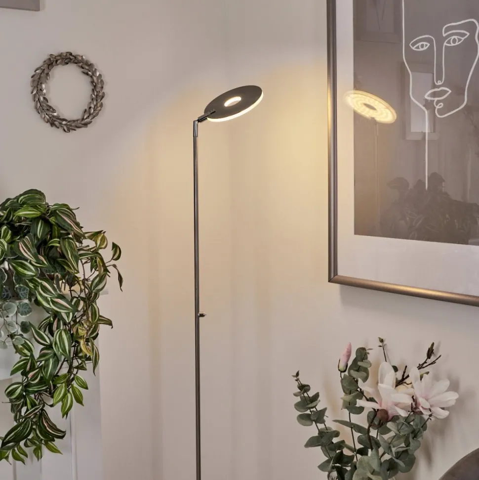 Lampadaire Umag Led Chrome, Nickel Mat, 1 Lumiere