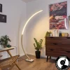 Lampadaire Uttorp Led Argente, 1 Lumiere