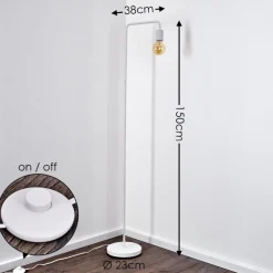 Lampadaire Valocolla Blanc, 1 Lumiere