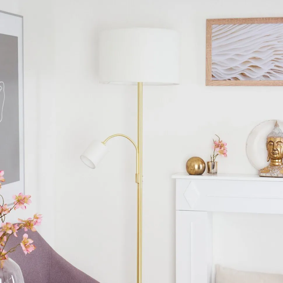 Lampadaire Vezza Laiton, 2 Lumieres