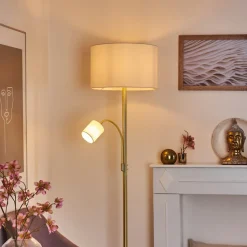 Lampadaire Vezza Laiton, 2 Lumieres