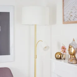 Lampadaire Vezza Laiton, 2 Lumieres