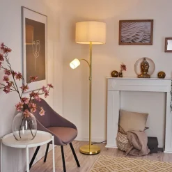 Lampadaire Vezza Laiton, 2 Lumieres