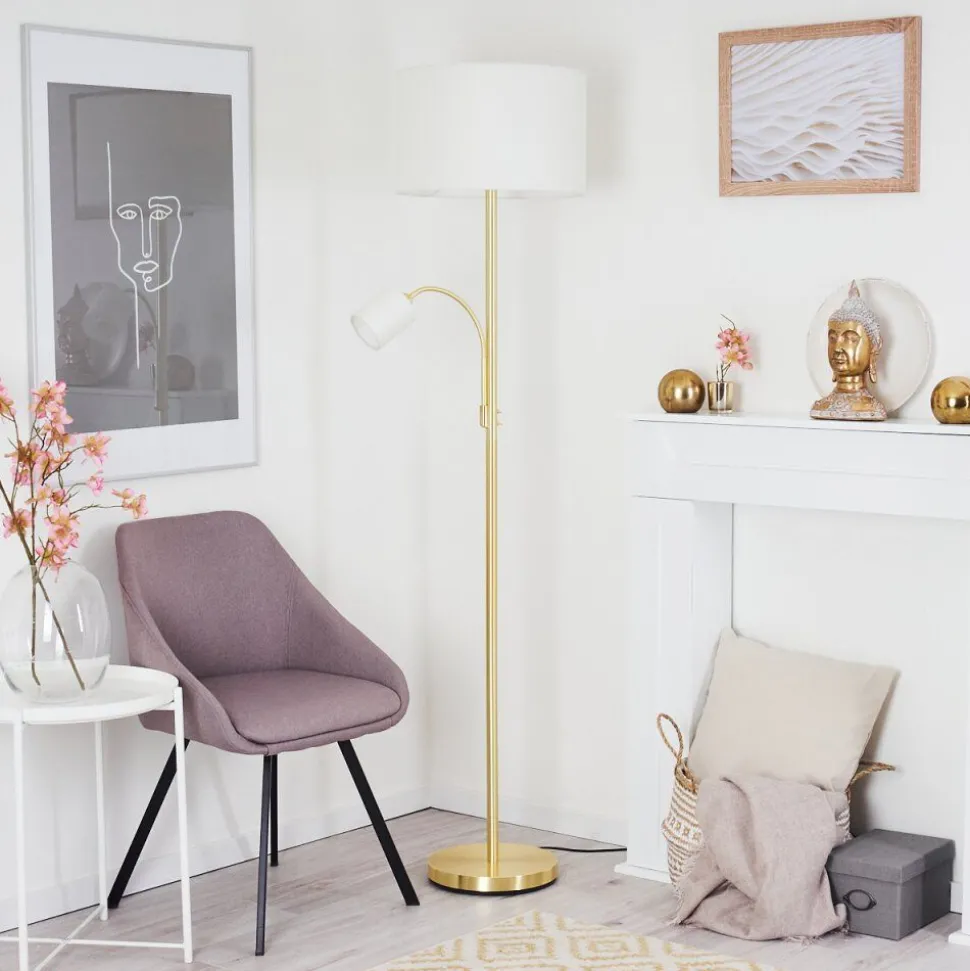 Lampadaire Vezza Laiton, 2 Lumieres