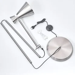 Lampadaire Vijes Nickel Mat, 1 Lumiere