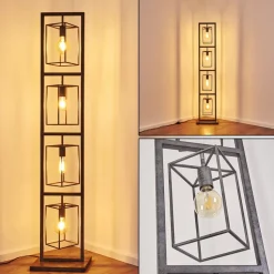 Lampadaire Westbroek Argente, 4 Lumieres