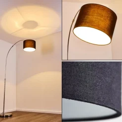 Lampadaire Wiby Nickel Mat, 1 Lumiere