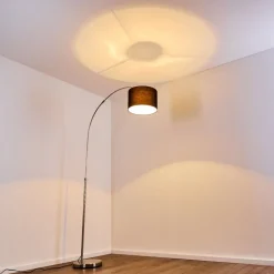 Lampadaire Wiby Nickel Mat, 1 Lumiere