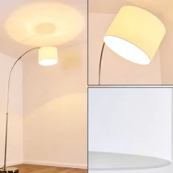 Lampadaire Wiby Nickel Mat, 1 Lumiere